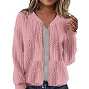 Womens Full Zip Up Cardigan Sweater Casual
