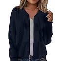 Womens Full Zip Up Cardigan Sweater Casual