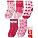 Womens Fuzzy Socks Warm Fluffy Cozy Winter Slipper Thick Fleece Heart Socks 5 Pairs