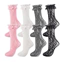 Womens Lace Ankle Socks Ruffle Frilly Socks,Mesh Lace Trim Lolita Sock,Cute Mesh Frilly Dress Sock for Women