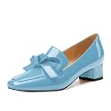 Womens Loafer with Heel, Comfortable Chunky Heels for Women, Loafers Shoes with Bowknot Womens Bunion Dress Shoes