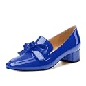 Womens Loafer with Heel, Comfortable Chunky Heels for Women, Loafers Shoes with Bowknot Womens Bunion Dress Shoes
