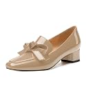 Womens Loafer with Heel, Comfortable Chunky Heels for Women, Loafers Shoes with Bowknot Womens Bunion Dress Shoes