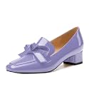 Womens Loafer with Heel, Comfortable Chunky Heels for Women, Loafers Shoes with Bowknot Womens Bunion Dress Shoes