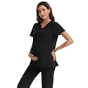 Womens Maternity Scrub Tops Classic Fit Four-Way Stretch Medical Uniforms
