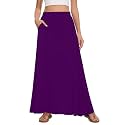 Womens Maxi Skirt Long Flowy Summer A-Line High Waist Skirts