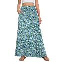 Womens Maxi Skirt Long Flowy Summer A-Line High Waist Skirts