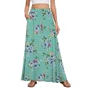 Womens Maxi Skirt Long Flowy Summer A-Line High Waist Skirts