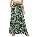 Womens Maxi Skirt Long Flowy Summer A-Line High Waist Skirts