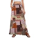 Womens Maxi Skirt Long Flowy Summer A-Line High Waist Skirts