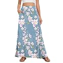 Womens Maxi Skirt Long Flowy Summer A-Line High Waist Skirts