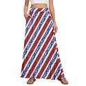 Womens Maxi Skirt Long Flowy Summer A-Line High Waist Skirts