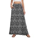 Womens Maxi Skirt Long Flowy Summer A-Line High Waist Skirts