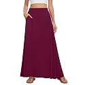 Womens Maxi Skirt Long Flowy Summer A-Line High Waist Skirts