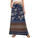 Womens Maxi Skirt Long Flowy Summer A-Line High Waist Skirts