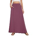 Womens Maxi Skirt Long Flowy Summer A-Line High Waist Skirts