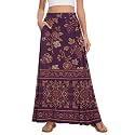 Womens Maxi Skirt Long Flowy Summer A-Line High Waist Skirts