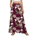 Womens Maxi Skirt Long Flowy Summer A-Line High Waist Skirts