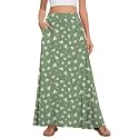 Womens Maxi Skirt Long Flowy Summer A-Line High Waist Skirts