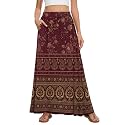Womens Maxi Skirt Long Flowy Summer A-Line High Waist Skirts