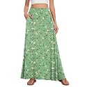 Womens Maxi Skirt Long Flowy Summer A-Line High Waist Skirts