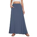 Womens Maxi Skirt Long Flowy Summer A-Line High Waist Skirts