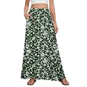 Womens Maxi Skirt Long Flowy Summer A-Line High Waist Skirts
