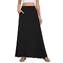 Womens Maxi Skirt Long Flowy Summer A-Line High Waist Skirts