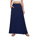 Womens Maxi Skirt Long Flowy Summer A-Line High Waist Skirts