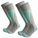 Womens Merino Wool Ski Socks Lightweight Snowboard Socks Cushioning Support Stretch Breathable