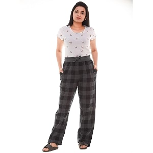 womens multicolor cotton checkered pyjama  checks pajama for women with elastic amp drawstring plus size s to 8xl