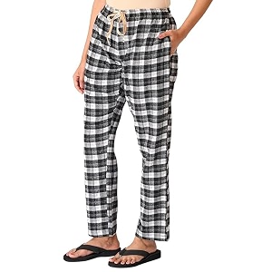 womens multicolor cotton checkered pyjama  checks pajama for women with elastic amp drawstring plus size s to 8xl