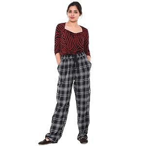 womens multicolor cotton checkered pyjama  checks pajama for women with elastic amp drawstring plus size s to 8xl