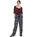 Womens Multicolor Cotton Checkered Pyjama | Checks Pajama for women with Elastic &amp; Drawstring Plus Size (S TO 8XL)