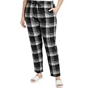 Womens Multicolor Cotton Checkered Pyjama | Checks Pajama for women with Elastic &amp; Drawstring Plus Size (S TO 8XL)