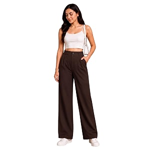 Womens NS Lycra Korean High Waist Straight