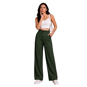 Womens NS Lycra Korean High Waist Straight