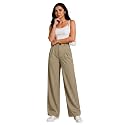 Womens NS Lycra Korean High Waist Straight