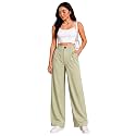 Womens NS Lycra Korean High Waist Straight