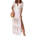 Womens Off Shoulder Lace Wedding Dress Boho Bridesmaid Party Maternity Photoshoot Maxi Dresses