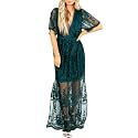 Womens Off Shoulder Lace Wedding Dress Boho Bridesmaid Party Maternity Photoshoot Maxi Dresses