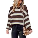 Womens Oversized Sweaters Fall 2026 Fashion Clothes Colorblock Knit Tops