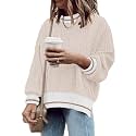 Womens Oversized Sweaters Fall 2026 Fashion Clothes Colorblock Knit Tops