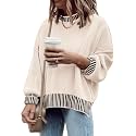 Womens Oversized Sweaters Fall 2026 Fashion Clothes Colorblock Knit Tops
