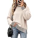 Womens Oversized Sweaters Fall 2026 Fashion Clothes Colorblock Knit Tops