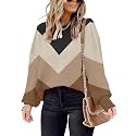 Womens Oversized Sweaters Fall 2026 Fashion Clothes Colorblock Knit Tops
