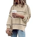 Womens Oversized Sweaters Fall 2026 Fashion Clothes Colorblock Knit Tops