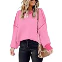 Womens Oversized Sweaters Fall 2026 Fashion Clothes Colorblock Knit Tops