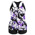 Womens Plus Size Tankini Swimsuit Two Piece Tummy Control Bathing Suit