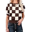 Womens Puff Short Sleeve Sweater Tops Crewneck Basic Knit Pullover Lightweight Casual Sweaters